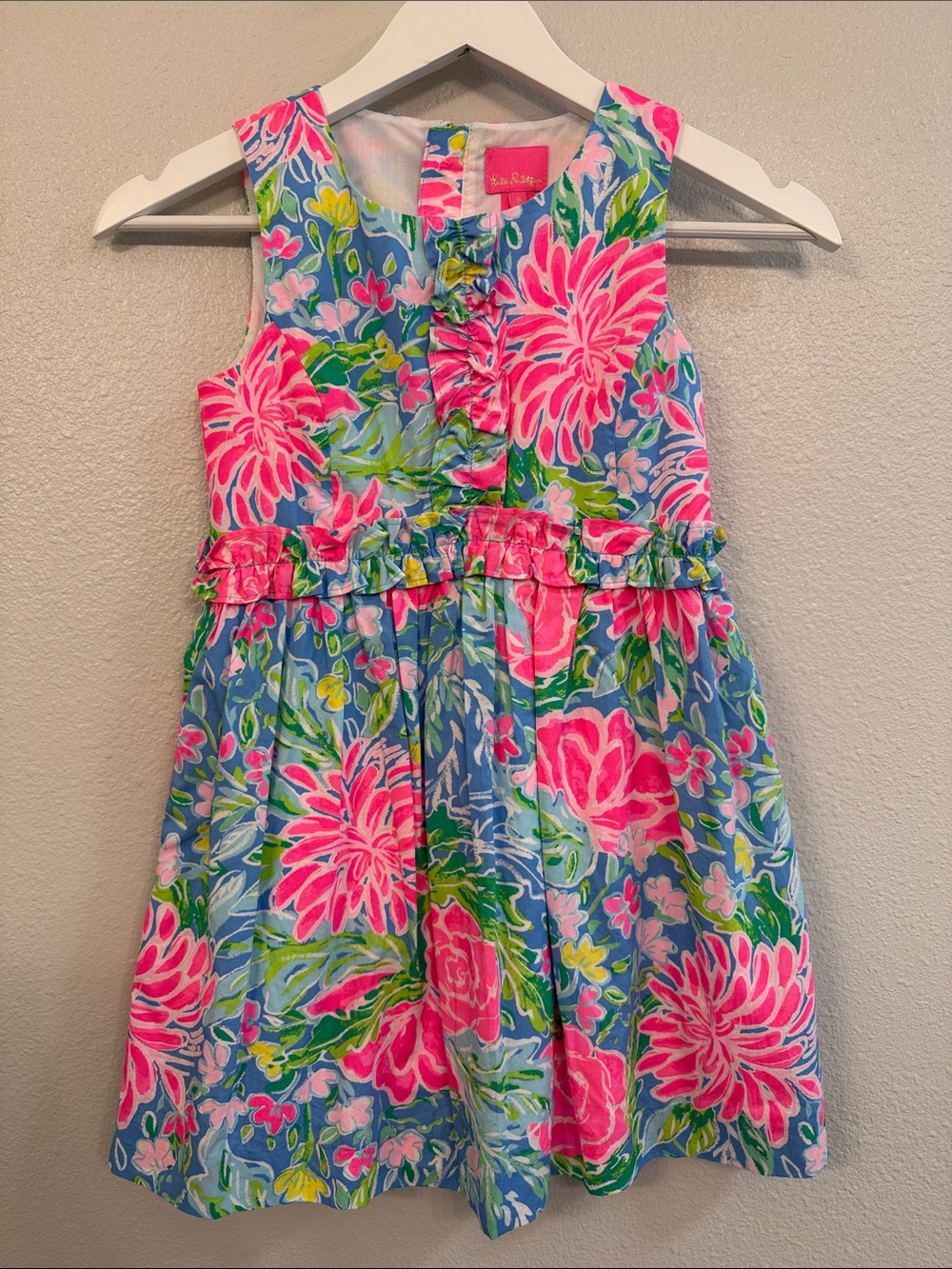 Lilly Pulitzer Girls Size 8 Tersa Dress Rose to the Occasion